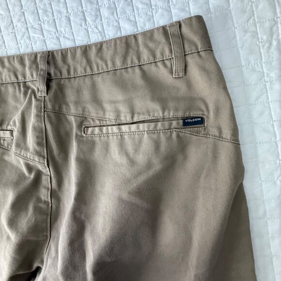 Volcom Mens Corpo Class Khaki Pants Cotton/Polyester Casual Slim, Size 34 - Picture 8 of 12